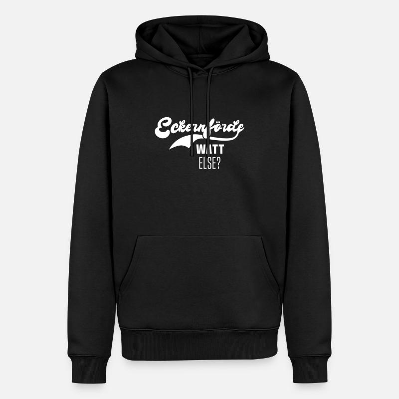 Eckernförde Sprüche - Männer Premium Bio Hoodie - Schwarz
