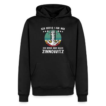 Zinnowitz Urlaub - Männer Premium Bio Hoodie - Schwarz - Vorne - Nico (187cm)