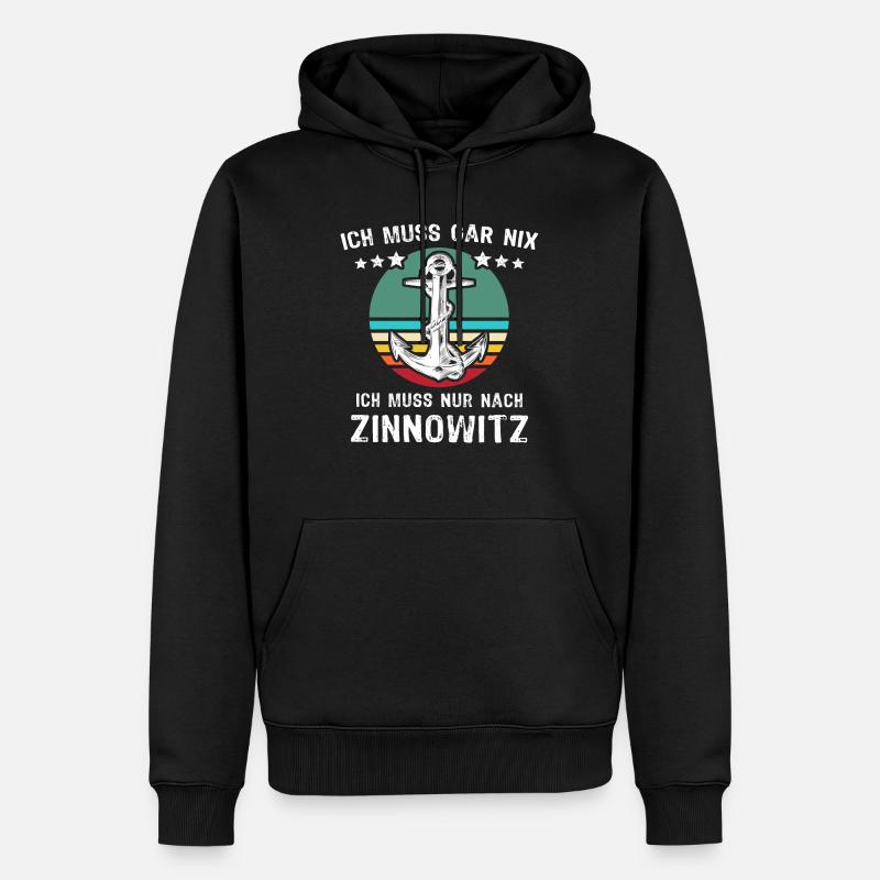 Zinnowitz Urlaub - Männer Premium Bio Hoodie - Schwarz