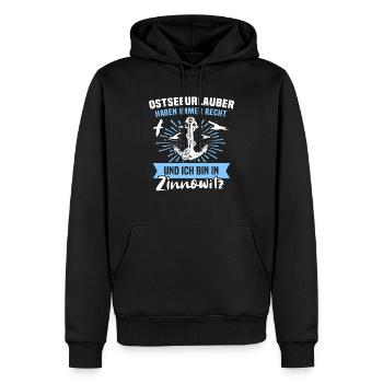 Zinnowitz Ferien - Männer Premium Bio Hoodie - Schwarz - Vorne - Nico (187cm)