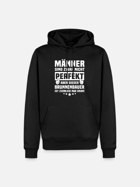 Brunnenbauer - Männer Premium Bio Hoodie - Schwarz