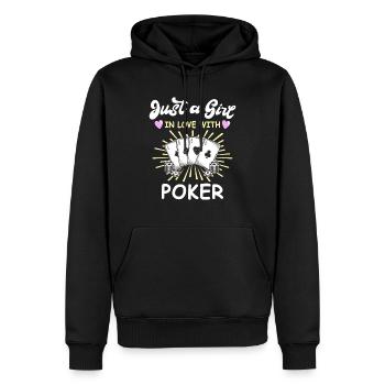 Poker Joueurs de poker - Sweat à capuche Premium bio Homme - noir - Devant - Nico (187cm)