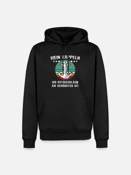 Kappeln Urlaub - Männer Premium Bio Hoodie - Schwarz