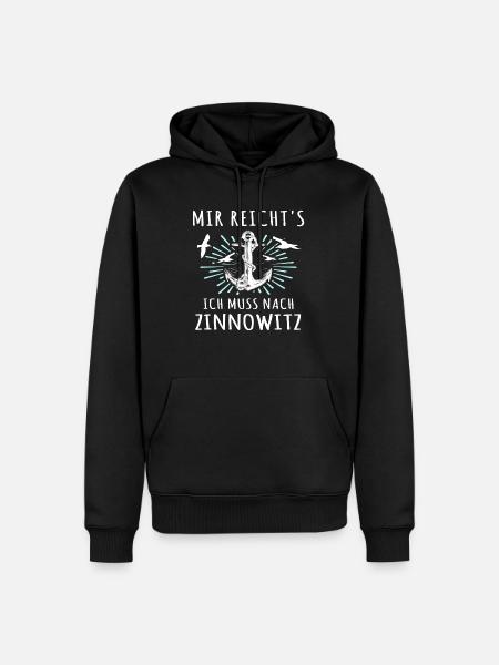 Zinnowitz Sprüche - Männer Premium Bio Hoodie - Schwarz