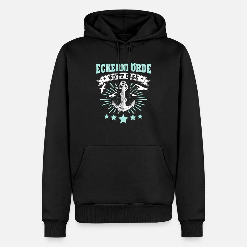 Eckernförde Eckernförder - Männer Premium Bio Hoodie - Schwarz