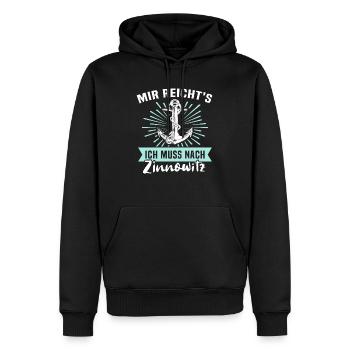 Zinnowitz Zinnowitzer - Männer Premium Bio Hoodie - Schwarz - Vorne - Nico (187cm)