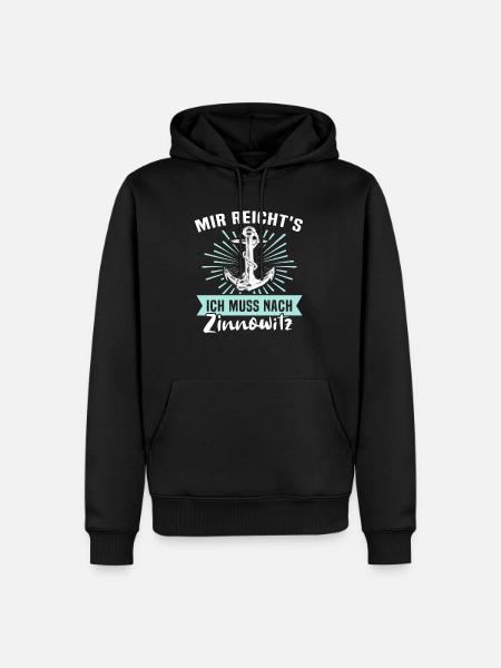 Zinnowitz Zinnowitzer - Männer Premium Bio Hoodie - Schwarz