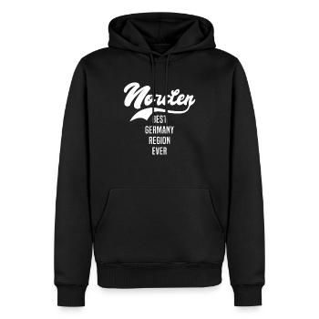 Norden - Männer Premium Bio Hoodie - Schwarz - Vorne - Nico (187cm)