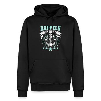 Kappeln Kappelner - Männer Premium Bio Hoodie - Schwarz - Vorne - Nico (187cm)