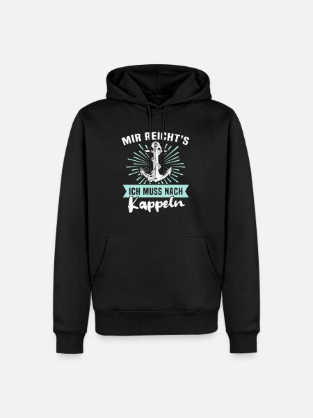 Kappeln Kappelner - Männer Premium Bio Hoodie - Schwarz