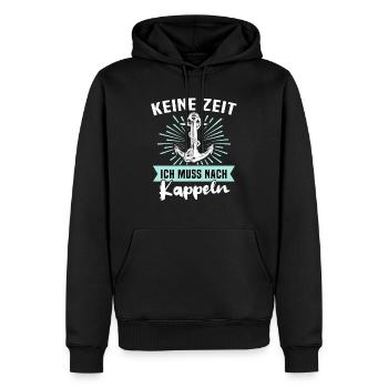 Kappeln Kappelner - Männer Premium Bio Hoodie - Schwarz - Vorne - Nico (187cm)