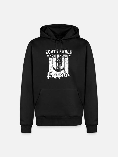 Kappeln Kappelner - Männer Premium Bio Hoodie - Schwarz