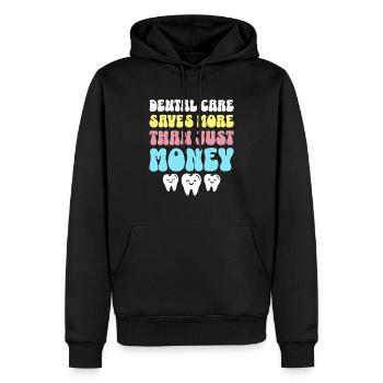 Zahnarzt Dentiste Soins dentaires - Sweat à capuche Premium bio Homme - noir - Devant - Nico (187cm)