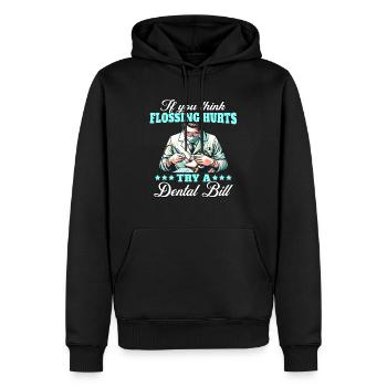 Zahnarzt Zahnarztrechnung Dentist - Männer Premium Bio Hoodie - Schwarz - Vorne - Nico (187cm)