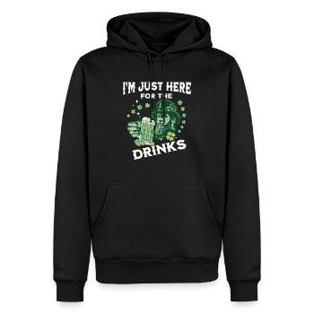 Fête de la Saint-Patrick en Irlande - Sweat à capuche Premium bio Homme - noir - Devant - Nico (187cm)