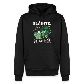Slainte de la Saint-Patrick - Sweat à capuche Premium bio Homme - noir - Devant - Nico (187cm)