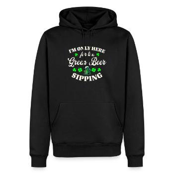 Irlande Fête de la Saint-Patrick - Sweat à capuche Premium bio Homme - noir - Devant - Nico (187cm)