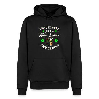 Irlande Fête de la Saint-Patrick - Sweat à capuche Premium bio Homme - noir - Devant - Nico (187cm)