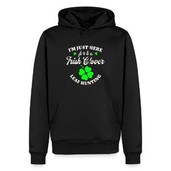 Irlande Fête de la Saint-Patrick - Sweat à capuche Premium bio Homme - noir - Devant - Nico (187cm)