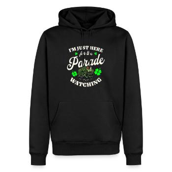 Irlande Fête de la Saint-Patrick - Sweat à capuche Premium bio Homme - noir - Devant - Nico (187cm)