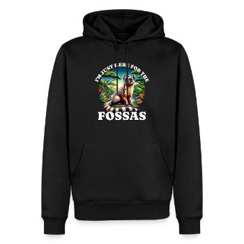 Fossa Madagascar Fossas - Männer Premium Bio Hoodie - Schwarz - Vorne - Nico (187cm)