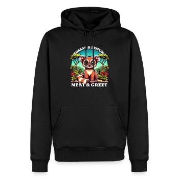 Lemuren Fossas - Männer Premium Bio Hoodie - Schwarz - Vorne - Nico (187cm)