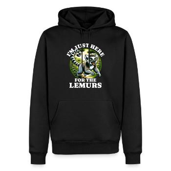 Lemur Madagascar Lemuren - Männer Premium Bio Hoodie - Schwarz - Vorne - Nico (187cm)