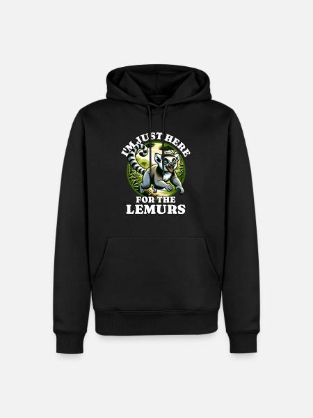 Lemur Madagascar Lemurs - Men’s Premium Organic Hoodie - black