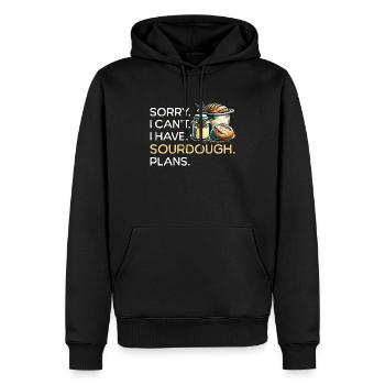 Levain - Sweat à capuche Premium bio Homme - noir - Devant - Nico (187cm)