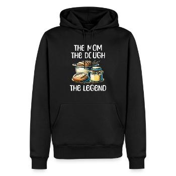 Fête des mères au levain - Sweat à capuche Premium bio Homme - noir - Devant - Nico (187cm)