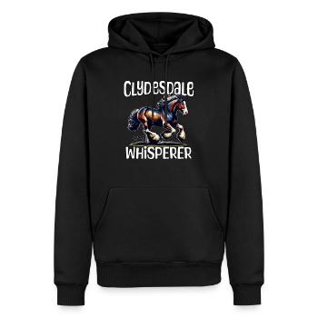 Chuchoteur de Clydesdale - Sweat à capuche Premium bio Homme - noir - Devant - Nico (187cm)