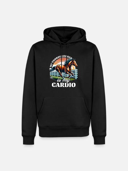 Thoroughbred Cardio - Männer Premium Bio Hoodie - Schwarz