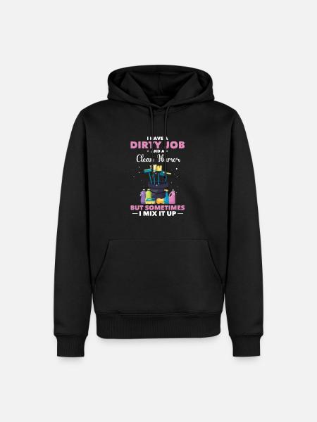 Cleaning lady - Men’s Premium Organic Hoodie - black