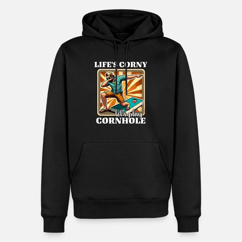 Cornhole - Männer Premium Bio Hoodie - Schwarz