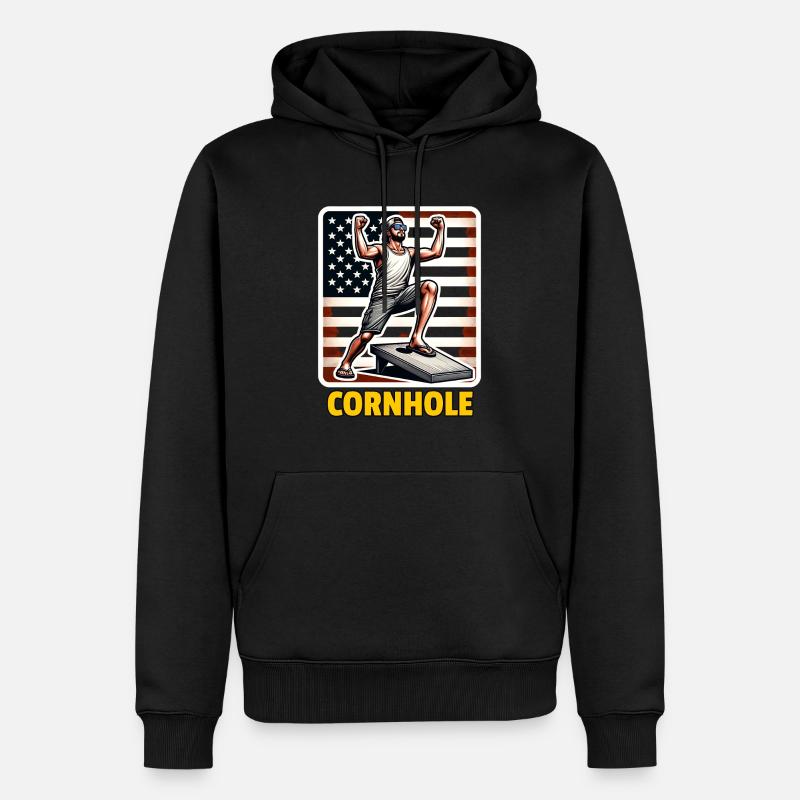 Cornhole - Männer Premium Bio Hoodie - Schwarz