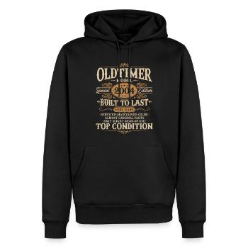 Vintage 2004 Vintage Born Birthday Gift - Men’s Premium Organic Hoodie - black - Front - Nico (187cm)