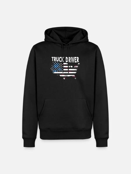 LKW Fahrer - Männer Premium Bio Hoodie - Schwarz