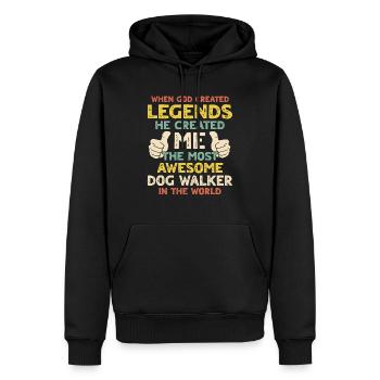 Dog Walker Hundegänger - Männer Premium Bio Hoodie - Schwarz - Vorne - Nico (187cm)