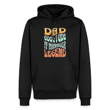 Papa IT Manager - Männer Premium Bio Hoodie - Schwarz - Vorne - Nico (187cm)