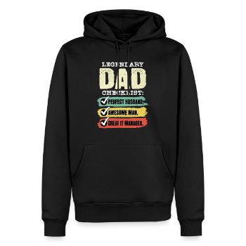 Papa IT Manager Vatertag - Männer Premium Bio Hoodie - Schwarz - Vorne - Nico (187cm)