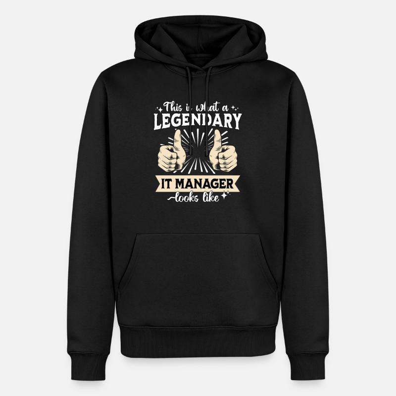 Responsable informatique légendaire - Sweat à capuche Premium bio Homme - noir