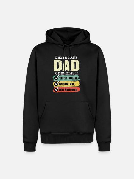 Dad Marathon Runner Father's Day - Men’s Premium Organic Hoodie - black