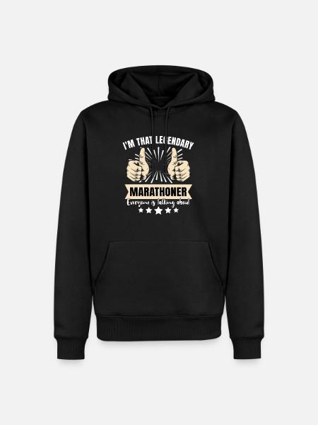 Legendary Marathon Runner - Men’s Premium Organic Hoodie - black