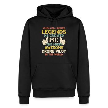 Drone Pilot - Men’s Premium Organic Hoodie - black - Front - Nico (187cm)