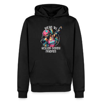 Roller Derby Sprüche - Männer Premium Bio Hoodie - Schwarz - Vorne - Nico (187cm)