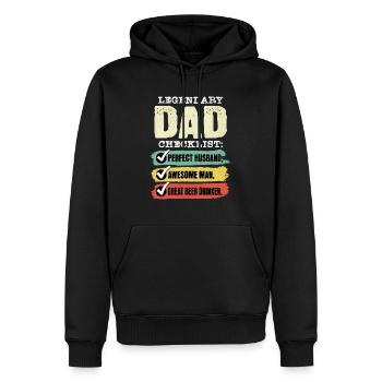 Papa Biertrinker Vatertag - Männer Premium Bio Hoodie - Schwarz - Vorne - Nico (187cm)