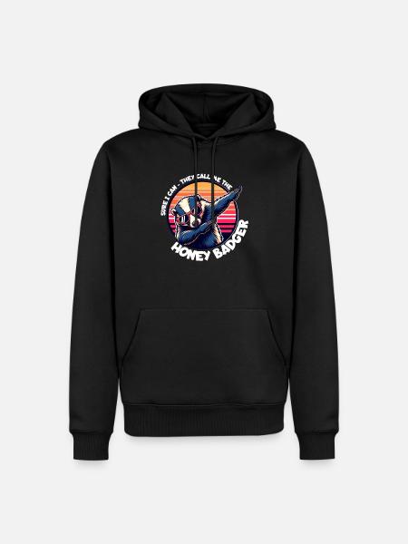 Honigdachs Spruch - Männer Premium Bio Hoodie - Schwarz