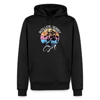 Roller Derby Girl - Männer Premium Bio Hoodie - Schwarz - Vorne - Nico (187cm)