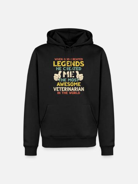 Vétérinaire - Sweat à capuche Premium bio Homme - noir