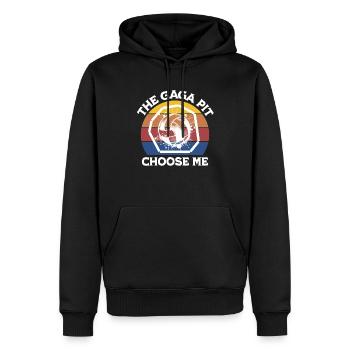 Lustiger Gaga Ball Spruch - Männer Premium Bio Hoodie - Schwarz - Vorne - Nico (187cm)
